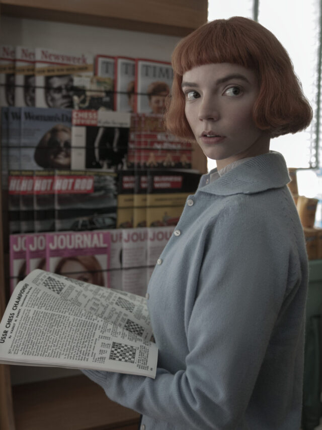 THE QUEEN’S GAMBIT (L to R) ANYA TAYLOR-JOY as BETH HARMON in episode 102 of THE QUEEN’S GAMBIT