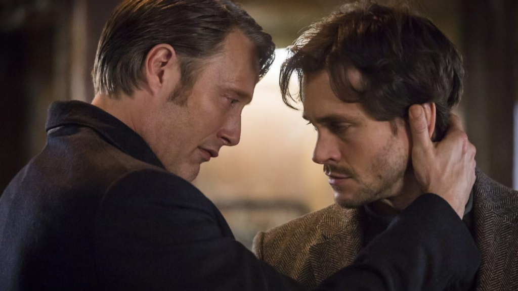 Hugh Dancy and Mads Mikkelsen in Hannibal (2013).