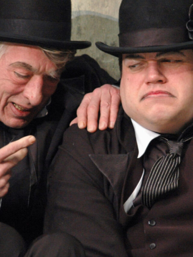 FEBRUARY 4, 2006 - BERLIN: Axel Werner, Michael Rothmann in the theater play "Waiting for Godot" (by Samuel Beckett, directed by George Tabori), Berliner Ensemble, Berlin.