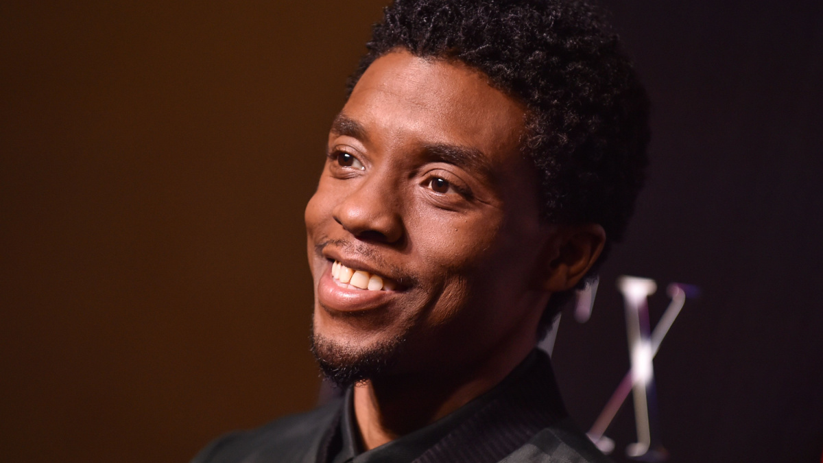 LAS VEGAS - APR 02: Chadwick Boseman arrives for the CinemaCon 2019 - STXfilms presentation "The State of the Industry: Past, Present and Future' on April 02, 2019 in Las Vegas, NV.