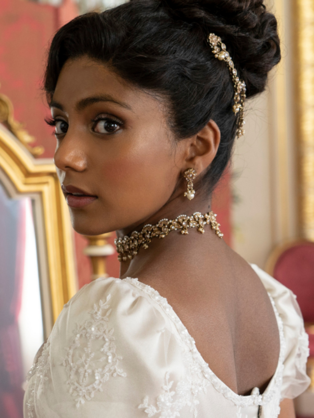 Bridgerton. Charithra Chandran as Edwina Sharma in episode 206 of Bridgerton.